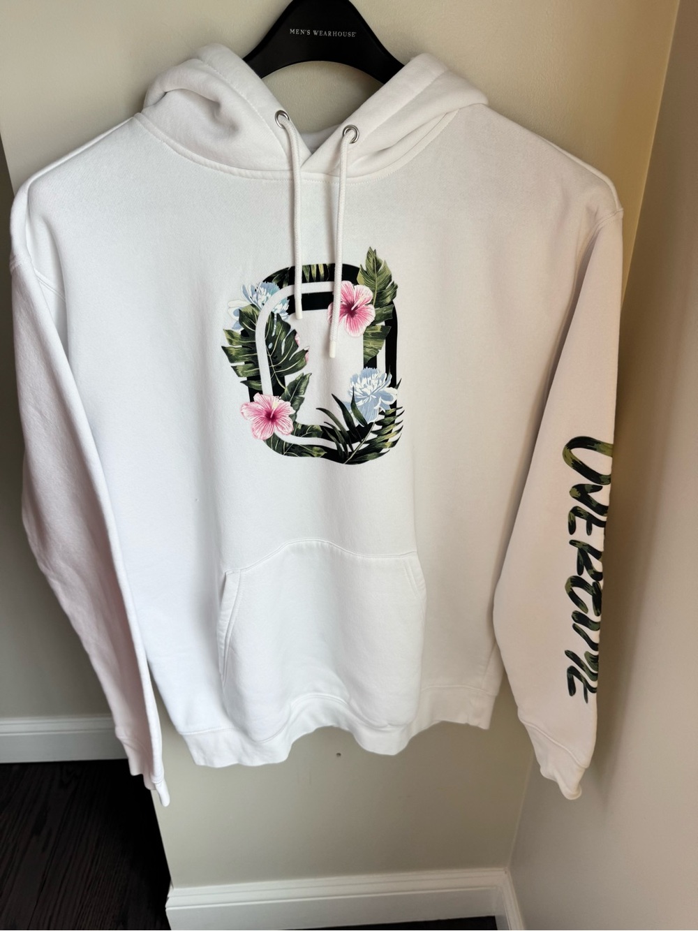Overtime Tropical Logo Hooded Sweatshirt Adult Size Large